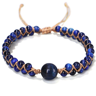 Buddha Gift Divine Blue Tiger Eye Stone Protection Bracelet