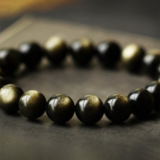 Buddha Gift 925 Sterling Silver Chinese Zodiac Natal Buddha Natural Gold Sheen Obsidian Amber Wealth Protection Bracelet