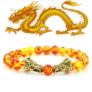 Buddha Gift White Turquoise Lava Rock Dragon Blessing Beaded Bracelet