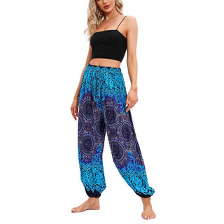 Buddha Gift Casual Loose Compass Pattern Harem Trousers Women's Yoga Pants