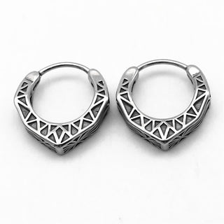 Buddha Gift Viking Hoop Titanium Steel Balance Earrings
