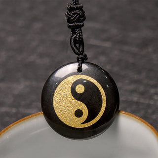 Buddha Gift Various Crystal Amethyst Tiger Eye Green Aventurine Yin Yang Spiritual Necklace Pendant