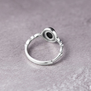 Buddha Gift 925 Sterling Silver Black Onyx Fortune Ring