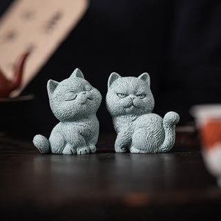 Buddha Gift Small Cat Home Tea Pet Figurine Desk Decoration
