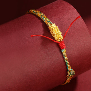 Buddha Gift Year of the Dragon Handmade Colorful Dragon Carved Success Braided Bracelet (Extra 30% Off | USE CODE: FS30)