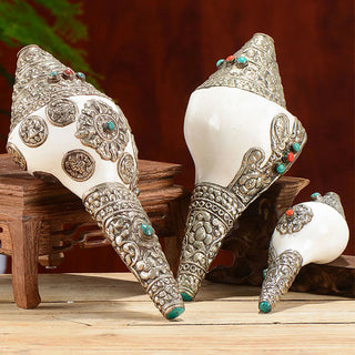 Buddha Gift Tibetan Natural Shankha Conch Shell Seashell Wealth Lucky Home Decoration