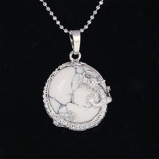 Buddha Gift Chinese Dragon Natural Quartz Crystal Healing Energy Necklace Pendant