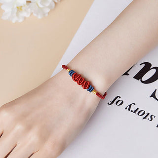 Buddha Gift 925 Sterling Silver Koi Fish Charm Wealth Success Braided Bracelet