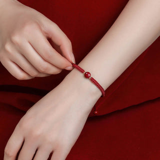 Buddha Gift Lucky Cinnabar Bead Blessing Red String Bracelet