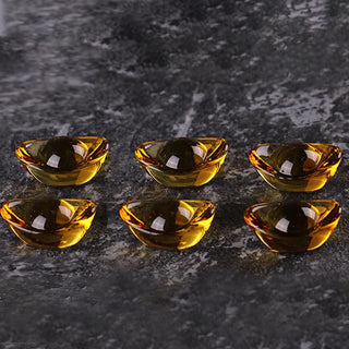 Buddha Gift Handmade Liuli Crystal Treasure Bowl Art Piece Home Decoration