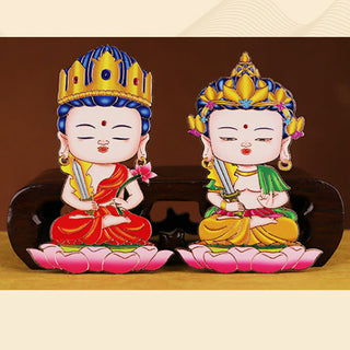 Buddha Gift Chinese Zodiac Natal Buddha Blessing Wealth Fortune Fridge Phone Sticker