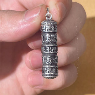 Buddha Gift Om Mani Padme Hum Swastika Twisted Chain Wisdom Necklace Pendant