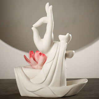 Buddha GiftTibetan Lotus Blessing Incense Burner Decoration