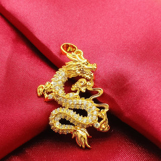 Buddha Gift Gold Dragon Protection Necklace Pendant