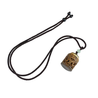 Buddha Gift Tibet Green Sandalwood Rosewood Om Mani Padme Hum Lotus Positive Soothing Necklace Pendant
