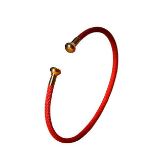 Buddha Gift Simple Design Handmade Luck Braid String Cuff Bracelet