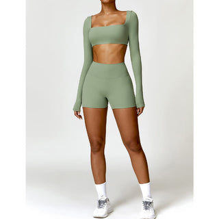 Buddha Gift Gym Sports Yoga Backless Bra Crop Tank Top Shorts