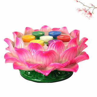 Buddha Gift Meditation Prayer Altar Lotus Flower Candle Holder Buddhist Temple Rituals Use Items