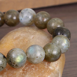 Buddha Gift Natural Labradorite Moonstone Support Healing Beaded Bracelet