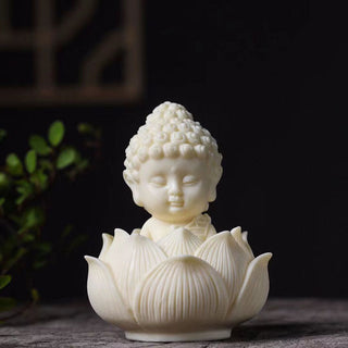 Buddha Gift Mini Ivory Fruit Tathagata Buddha Lotus Kwan Yin Avalokitesvara Manjusri Samantabhadra Serenity Desk Decoration