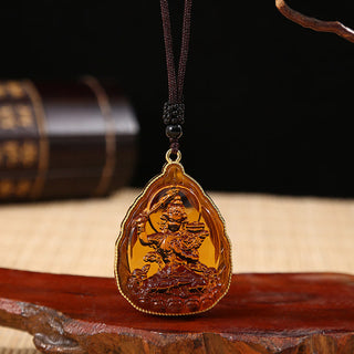 Buddha Gift Tibetan Buddha Liuli Crystal Serenity Necklace Pendant
