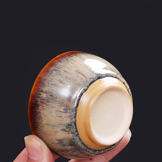 Buddha Gift 12 Chinese Zodiac Pattern Ceramic Teacup Kung Fu Jian Chinese Zhan Tea Cup 73ml