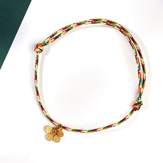 Buddha Gift Auspicious Fu Character Peace And Joy Luck Handmade Multicolored Child Adult Bracelet