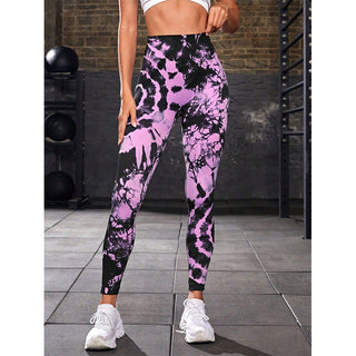 Buddha Gift Tie Dye Print Pants Sports Fitness Yoga High Waist Leggings Women's Yoga Pants