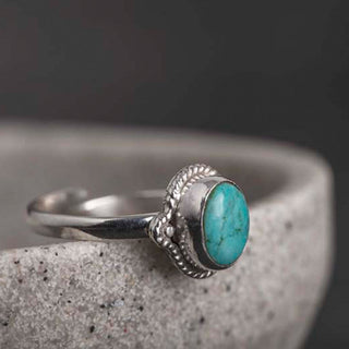 Buddha Gift 925 Sterling Silver Turquoise Wisdom Love Ring