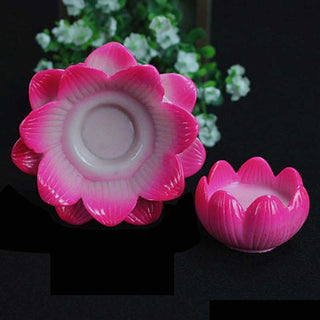 Buddha Gift Meditation Prayer Altar Lotus Flower Candle Holder Buddhist Temple Rituals Use Items