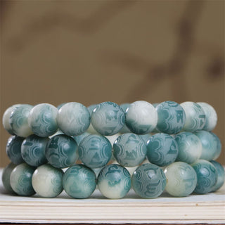 Buddha Gift Bodhi Seed Om Mani Padme Hum Engraved Keep Away Evil Spirits Bracelet