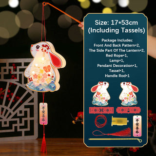 Buddha Gift DIY Good Luck Cute Rabbit Paper Lantern Lamp Mid-Autumn Festival Lantern Decoration