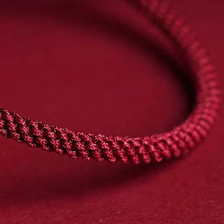 Buddha Gift Natural Cinnabar King Kong Knot Blessing String Bracelet