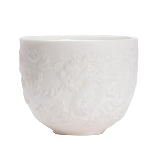 Buddha Gift Dragon Phoenix Relief White Porcelain Ceramic Teacup Kung Fu Tea Cup 115ml