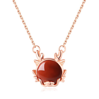 ❗❗❗A Flash Sale- Buddha Gift 925 Sterling Silver Year of the Dragon Cinnabar Red Agate Dragon Protection Bracelet Necklace Pendant Earrings Ring