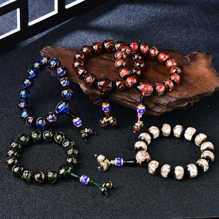 Buddha Gift Tibetan Dragon Vein Agate Healing Bracelet