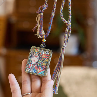 Buddha Gift Tibetan Zakiram Goddess of Wealth Past And Present Ghau Prayer Box Necklace Pendant