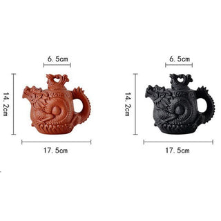 Buddha Gift Vintage Dragon Phoenix Ceramic Teapot