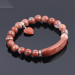 Buddha Gift Natural Quartz Love Heart Healing Beads Bracelet