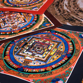 Buddha Gift Tibetan Handmade Thangka Mandala Painting Blind Box Random Color Pattern