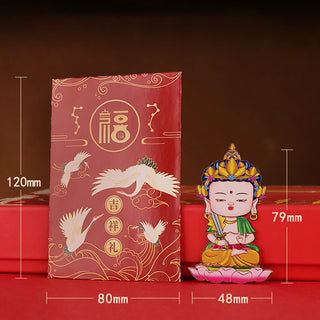 Buddha Gift Chinese Zodiac Natal Buddha Blessing Wealth Fortune Fridge Phone Sticker