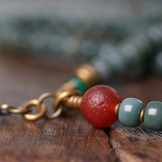 Buddha Gift 108 Mala Beads Bodhi Seed Dzi Bead Wisdom Bracelet
