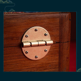 Buddha Gift Retro Handmade Floral Pattern Rosewood Jewelry Storage Box Lockable Wooden Gift Organizer Box