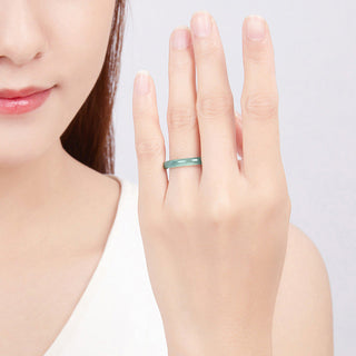 Buddha Gift Natural Jade Prosperity Protection Ring