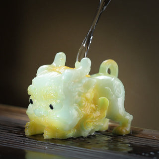 Buddha Gift Color Changing Small PiXiu Ingot Resin Tea Pet Wealth Home Figurine Decoration