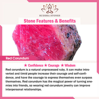 Buddha Gift 925 Sterling Silver Red Corundum Courage Ring