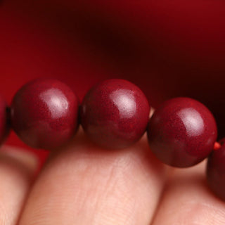 Buddha Gift Natural Cinnabar Lucky Koi Fish Hetian Jade Bead Blessing Bracelet