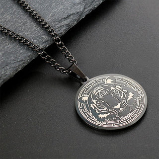 Animal Titanium Steel Chain Necklace Protection Pendant (Extra 30% Off | USE CODE: FS30)