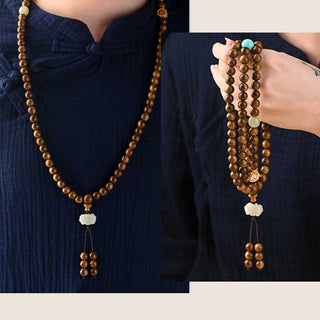Buddha Gift Tibetan Rosewood Protection Calm Bracelet Mala