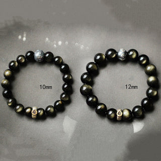 Buddha Gift Chinese Zodiac Natal Buddha Obsidian Purification Bracelet
